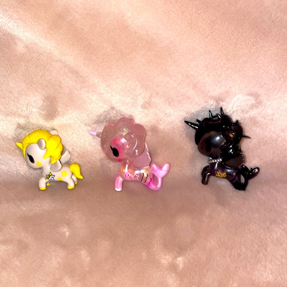 Lot of 3 random Tokidoki Unicornos and Mermicornos